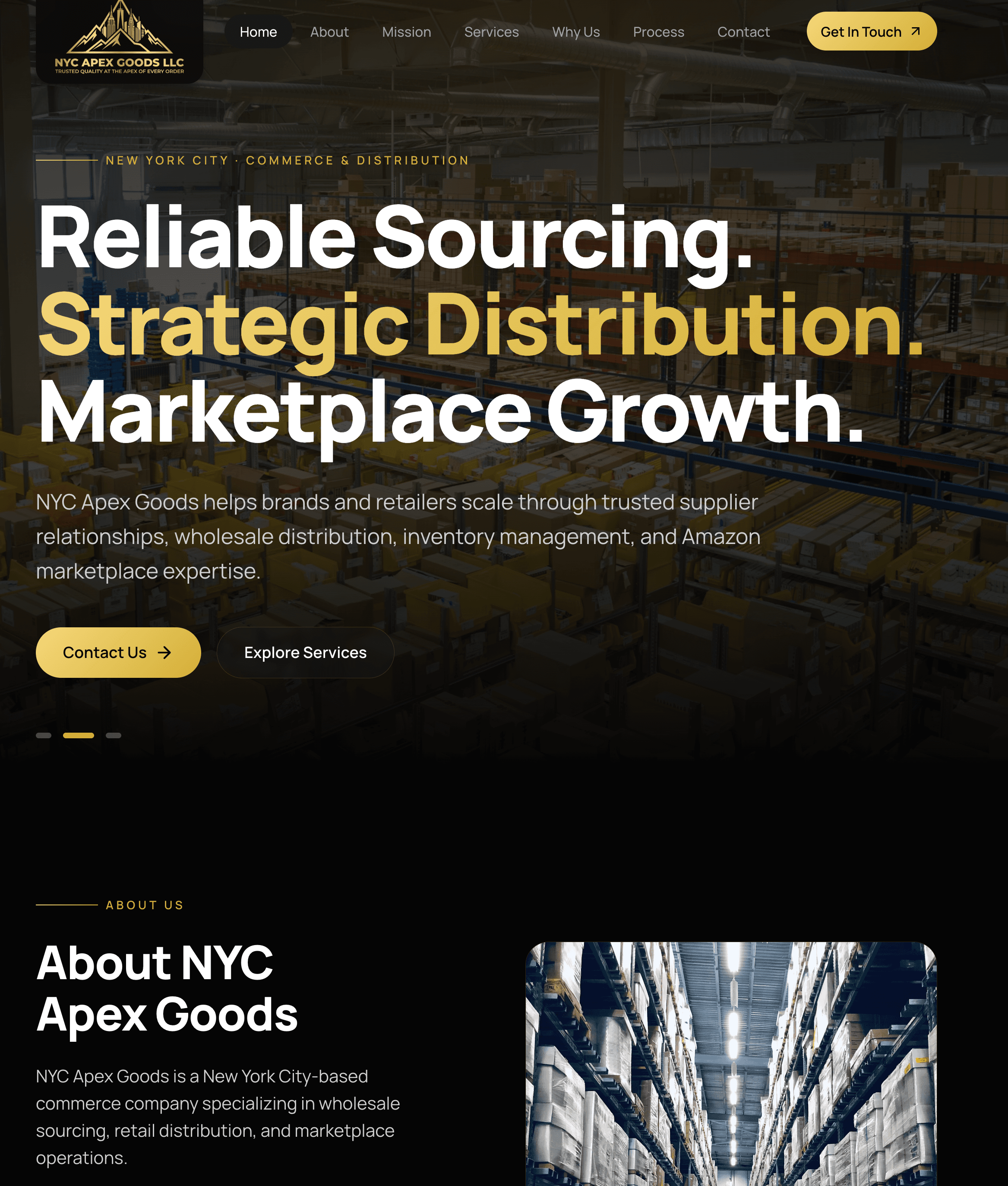 NYC Apex Goods Website