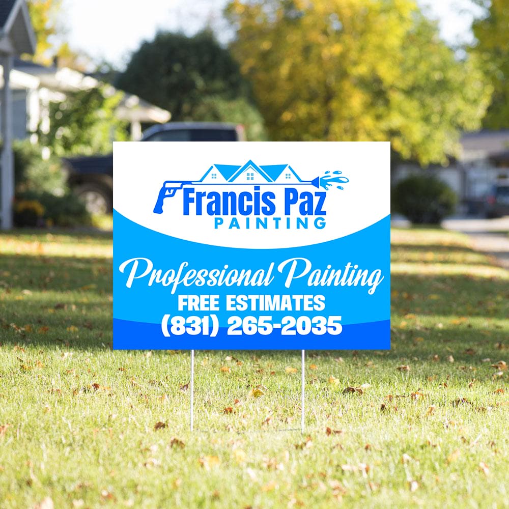Francis Paz Painting Yard Sign