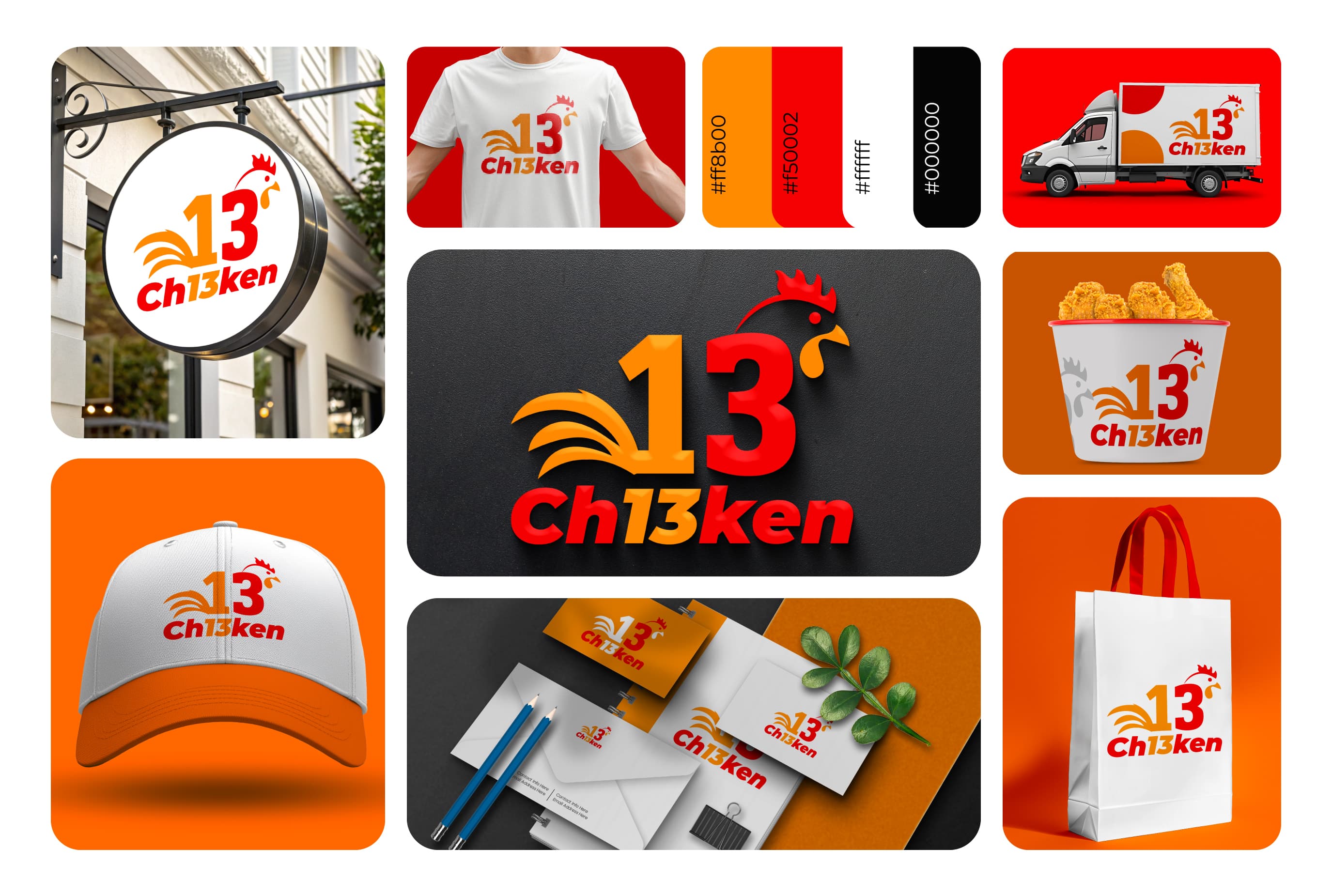 13 Chicken Restaurant Brand Identity