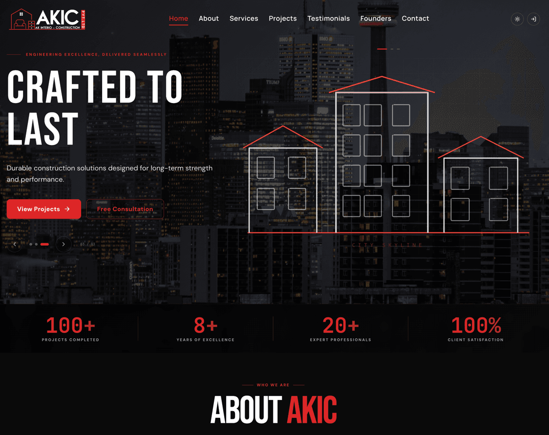 AKIC Construction Website
